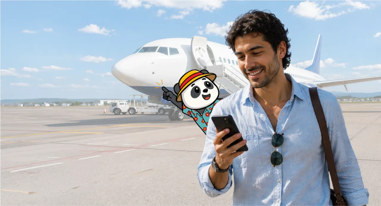 Traveller at airport