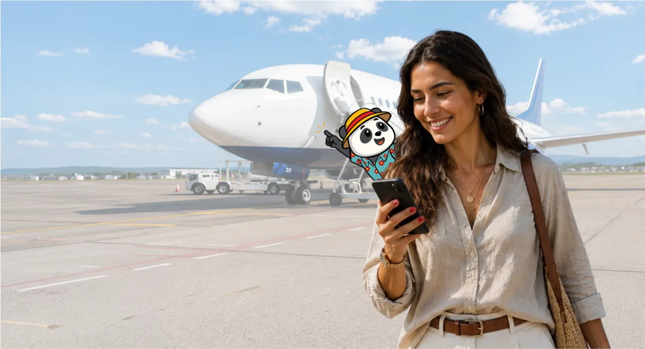 Traveller at airport